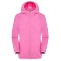 Wyongtao Women Men Windproof Jacket Winter Fleece Snow Coat Hooded Raincoat Sports Running and Mountaineering Suit Pink M
