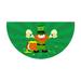 St. Patricks Day Fan Flag Irish Flag Patricks Patriotic Half Flag Polyester Cloth Green Bunting For Indoor And Outdoor Hanging Decoration Flag Pole And Flag Set for Yard Metal Flag Holder