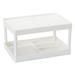 1Pc Simple Storage Rack Double Layer Shelf Desktop Stationery Rack (White)