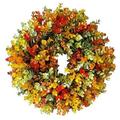 Sinhoon Autumn Wreath Frame for Front Door Outside Fall Eucalyptus Farmhouse Wreath Rustic Autumn Wreaths for Front Door Thanksgiving Wreath Christmas Wreath Garden Home Decorations