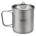Lixada Ultralight Titanium Cup Portable Camping Picnic Cup Mug with Foldable Handle 300ml / 350ml / 450ml / 550ml / 650ml / 750ml