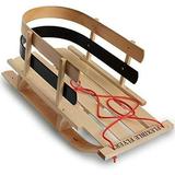 BCL-40 Baby Sleigh. Toddler Boggan. Wooden Pull Sled for Kids Red 29 x 14 x 11.5 inches