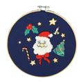 solacol Cross Stitch Hoops and Frames Full Range of Embroidery Cross Stitch Stamped Christmas Cloth Gift Floral Kit Christmas Cross Stitch Kits Stamped Cross Stitch Kits