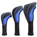 3PCS Golf Club Head Covers Set Driver 1 3 5 Fairway Woods Headcover Long Neck