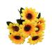 Meuva Heads Artificial Sunflower Bouquet Silk Sunflower Wedding Flower Home Decoration Wedding Decor Flowers in Vase Flower Arrangements Artificial Centerpiece Hanging Artificial Flowers Outdoor