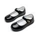 LYCAQL Girl Shoes Small Leather Shoes Single Shoes Children Dance Shoes Girls Performance Shoes Glitter Shoes (Black 4.5 Big Kids)