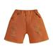 Children Baby Boys Girls Pants Solid Color Mid High Waisted Straight Leg Shorts Summer Casual Ripped Shorts Active Pockets Dailywear School Pant For Child