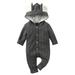 Pimfylm Girls Boys Jumpsuit Fashion Winter Jumpsuit Romper For Babys Grey 3M