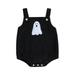 Sunisery Baby Girls Boys Corduroy Rompers Halloween Clothes Pumpkin/Witch Hat/Ghost Pattern Sleeveless Straps Jumpsuits Bodysuits