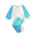 Pimfylm Flare Pants Suit Outfits Toddler Children s Autumn Winter Light Outfits Clothes Set Blue 100