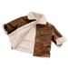 Girls Winter Coats Winter Children s Wear Children Boys Girls Leather Coat Jacket Coat Coffee 140