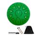 Steel Tongue Drum 11 Notes 6 Inch C-Key Steel Drum for Beginners Steel Alloy Drum Percussion Handpan Drum Music Book Nice gift Balmy Drum Set for Kids Adult Musical Education - green