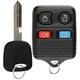 KeylessOption Keyless Entry Remote Fob Uncut Car Ignition Key For Ford Mustang Excursion Expedition Explorer Taurus Lincoln Navigator Town Car