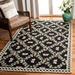 chelsea collection area rug - 8 x 10 black hand-hooked french country wool ideal for high traffic areas in living room bedroom (hk55b)