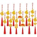 12Pcs New Year Rabbit Tassel Ornaments Spring Festival Decorations Home Hanging Decors