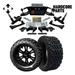 Hardcore Parts 6â€� Heavy Duty Double A-Arm Suspension Lift Kit for Club Car DS Golf Cart (2004.5-Up) with 14 Black VAMPIRE Wheels and 23 x10 -14 DOT rated All-Terrain tires