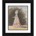 James Miller 12x14 Black Ornate Wood Framed Double Matted Museum Art Print Titled: Figure Study of a Lady (Back View)