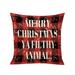 solacol Christmas Throw Pillow Covers Home Christmas Decor Cushion Cover Survived Family Pillowcase Throw Pillow Cover Throw Pillow Covers Christmas Cushion Covers for Living Room