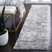 Berber Collection Runner Rug - 2 X 10 Ivory & Blue Modern Abstract Design Non-Shedding & Easy Care 1.2-Inch Thick Ideal For High Traffic Areas In Living Room Bedroom (BER274B)