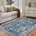 Assile Washable Area Rug Persian Traditional Chic Area Rugs Carpet Vintage Distressed Carpet Rug Foldable Coffee Table Accent Rug Bedroom Decor Blue 4 x 6