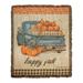 Pumpkin Truck Tapestry Throw 50 x60 100% Cotton