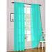 2 Piece Sheer Voile Light Filtering Rod Pocket Window Curtain Panel Drape Set Available in a Variety of Sizes and Colors (54 X 36 Turquoise)