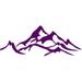 Mountain Range Metal Art Decor - Great Outdoors Hiking Metal Sign - Decorative Home Decor Sign for Man Cave Mountain Home Lodge Cabin - 20 Inch - Violet