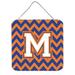 Carolines Treasures Letter M Chevron Blue & Orange No.3 Wall or Door Hanging Prints