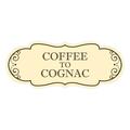 Signs ByLITA Designer Coffee to Cognac Elegant Design Clear Messaging Durable Construction Easy Installation Sign (Ivory/Dark Brown) - Medium