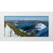 Zwick Martin 14x9 White Modern Wood Framed Museum Art Print Titled - View towards lake Walchensee and Karwendel mountain range-View from Mt-Herzogstand near lake Walche