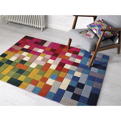 Wollteppich FLAIR RUGS "Lucea", bunt (multi), B:120cm H:10mm L:170cm, Wolle, Teppiche Image