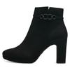 High-Heel-Stiefelette TAMARIS, Damen, Gr. 41, schwarz, Textil, unifarben, elegant, Schuhe High Heel Stiefelette Stiefelette Ankleboots, mit dezenter Schmuckapplikation