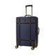 Infinity Leather Hard Shell Navy Blue Luggage Suitcase Set Trunk Cabin Travel Bags
