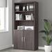 Huckins Tall 5 Shelf Bookcase w/ Doors Wood in Gray Laurel Foundry Modern Farmhouse® | 72.8 H in | Wayfair 870BF8A4106749C68BC3A6A846262C8B