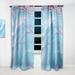 Design Art Liquid Ink Art VI Abstract Semi-Sheer Thermal Rod Pocket Single Curtain Panel /Linen in Blue/Green/Indigo | 95 H x 52 W in | Wayfair