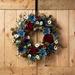 DarbyCreekTrading Artificial Wreath Most Realistic Faux in Blue/Green/Red | 22 H x 22 W x 6 D in | Wayfair SW1304-22