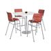 KFI Studios Kool 42" L Square Manufactured Wood Breakroom Table & Chair Set Metal in White | 41 H in | Wayfair T36SQ-B1922SL-38-D354-BR2300-P20
