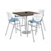 KFI Studios Kool 42" L Square Manufactured Wood Breakroom Table & Chair Set Metal in White | 41 H in | Wayfair