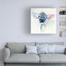 Gracie Oaks Bessie by Avery Tillmon - Wrapped Canvas Graphic Art Canvas in Blue/White | 18 H x 18 W x 2 D in | Wayfair