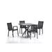 East Urban Home Halle-Rose 5 - Person Counter Height Dining Set Metal in Gray | 35.4 H x 35.4 W x 35.4 D in | Wayfair