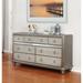 Rosdorf Park Stutz 7 Drawer 65.1" W Dresser in Metallic Platinum Wood in Brown/Yellow | 41.25 H x 65.1 W x 17.9 D in | Wayfair