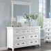 Wildon Home® Alliyah 7 - Drawer 78" W Dresser w/ Mirror, Solid Wood in White | 56 H x 78 W x 18 D in | Wayfair C315EFB47AD545B5BC5C688033DBA79E