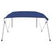 Arlmont & Co. Bimini Top Canvas Cover Canopy w/ Aluminum Frame Bimini Top for Boat /Soft-top in Blue | 53.9 H x 95.67 W x 77.17 D in | Wayfair