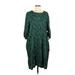 Two Danes Casual Dress - Shift Scoop Neck 3/4 sleeves: Green Dresses - Women's Size Medium