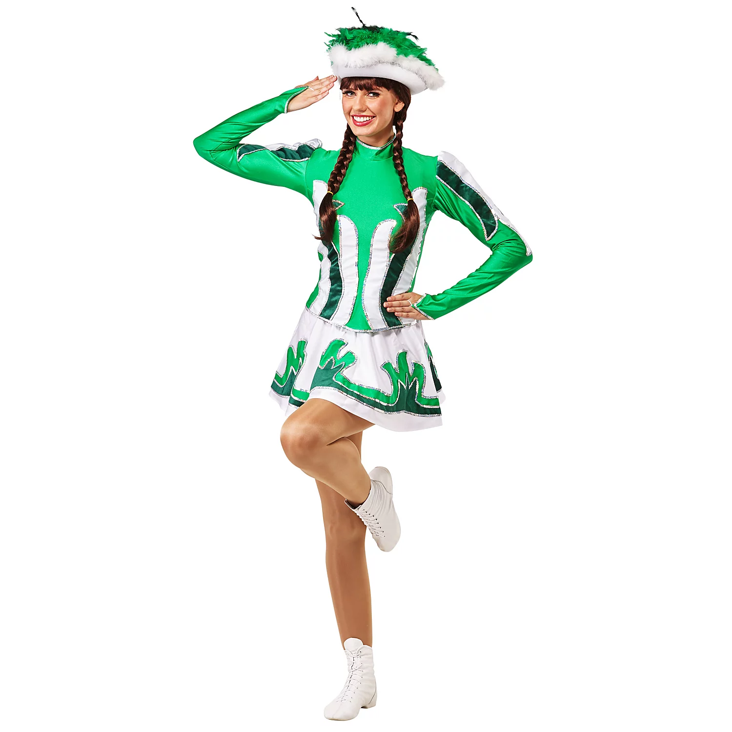 buttinette Gardekostüm, grün/dunkelgrün