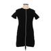 Zara Casual Dress - Shift Crew Neck Short sleeves: Black Print Dresses - Women's Size Medium