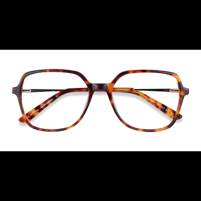 Unisex s square Tortoise Acetate, Metal Prescription eyeglasses - Eyebuydirect s Lenny