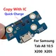New For Samsung Tab A8 10.5 2021 X200 X205 Dock Connector Micro USB Charger Charging Port Flex Cable