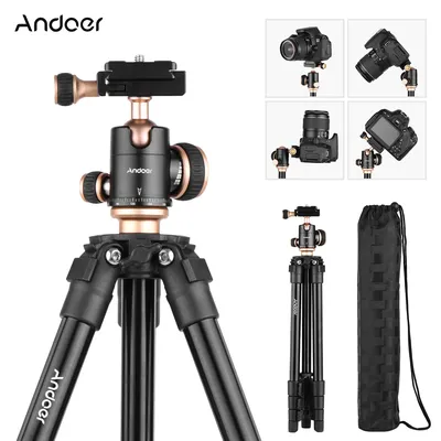 Andoer Q160SA Stative Kamerastativ mit Panorama-Kugelkopfstativ für DSLR-Digitalkameras Camcorder Canon Nikon Sony Kamera