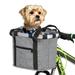 Carevas Bike Detachable Basket Front Pet Carrier Canvas Front Bag Aluminum Alloy Frame Pet Basket